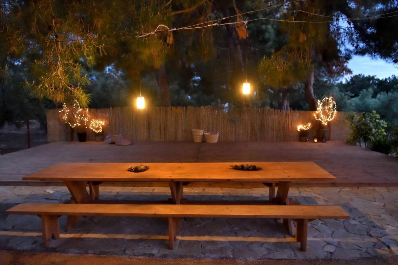 Glamping At A Lovely Tent In Skiaxtro- Marathopoli Villa ภายนอก รูปภาพ