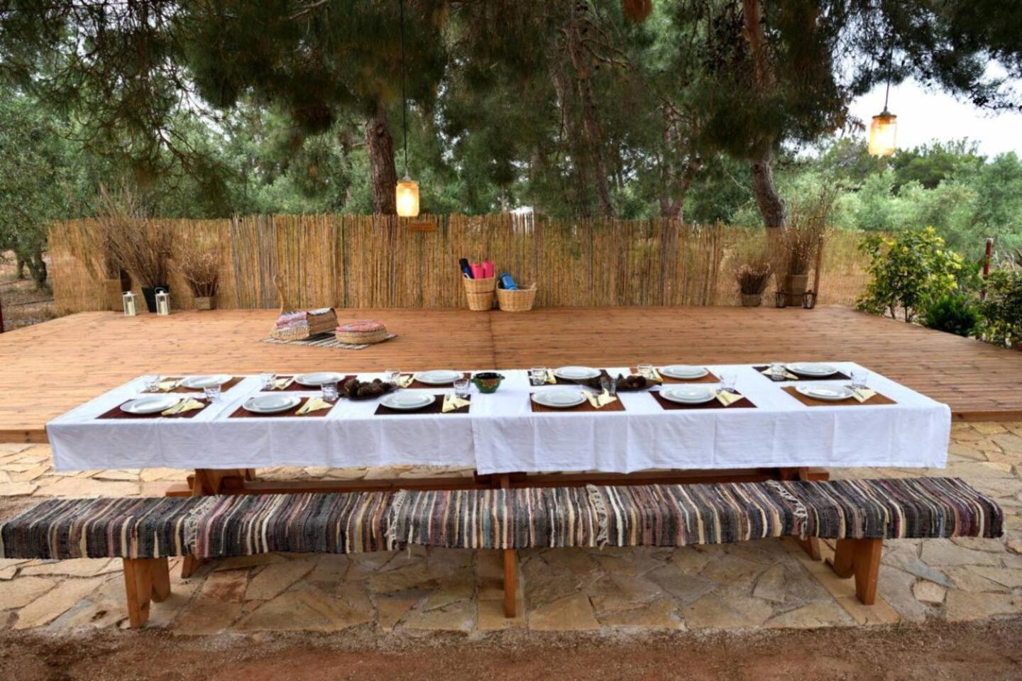 Glamping At A Lovely Tent In Skiaxtro- Marathopoli Villa ภายนอก รูปภาพ
