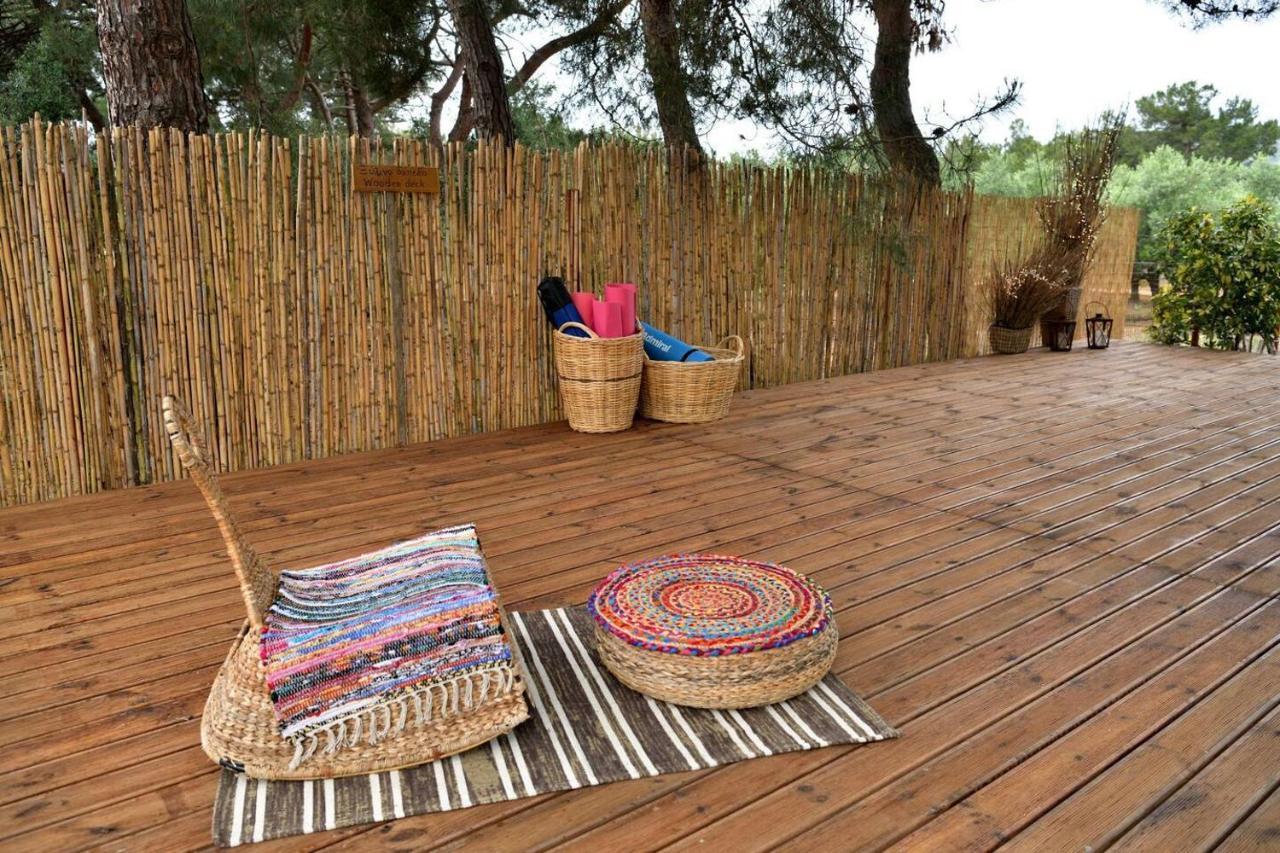 Glamping At A Lovely Tent In Skiaxtro- Marathopoli Villa ภายนอก รูปภาพ