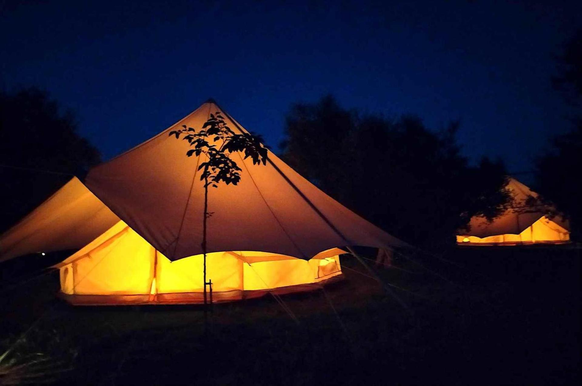 Glamping At A Lovely Tent In Skiaxtro- Marathopoli Villa ภายนอก รูปภาพ