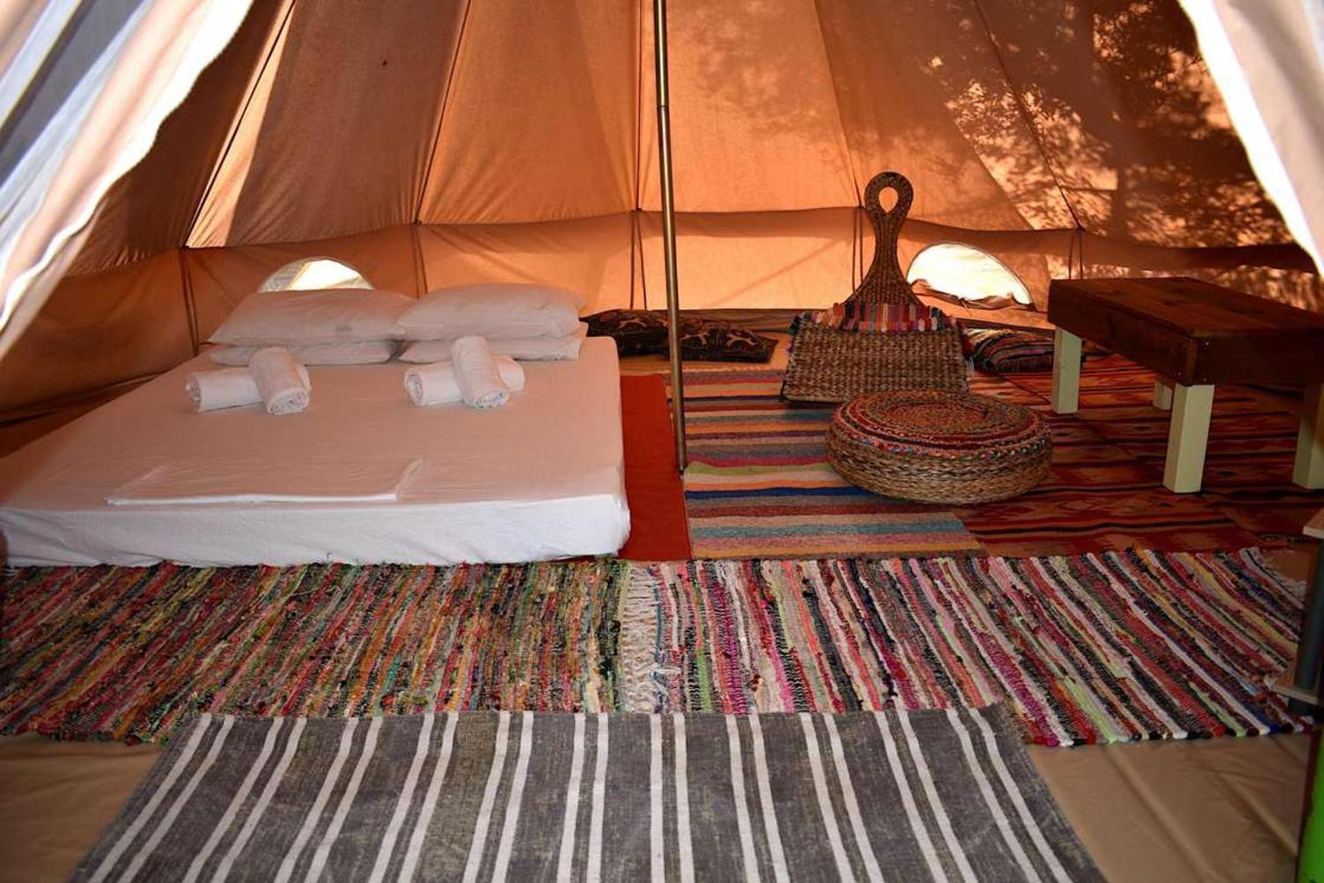 Glamping At A Lovely Tent In Skiaxtro- Marathopoli Villa ภายนอก รูปภาพ